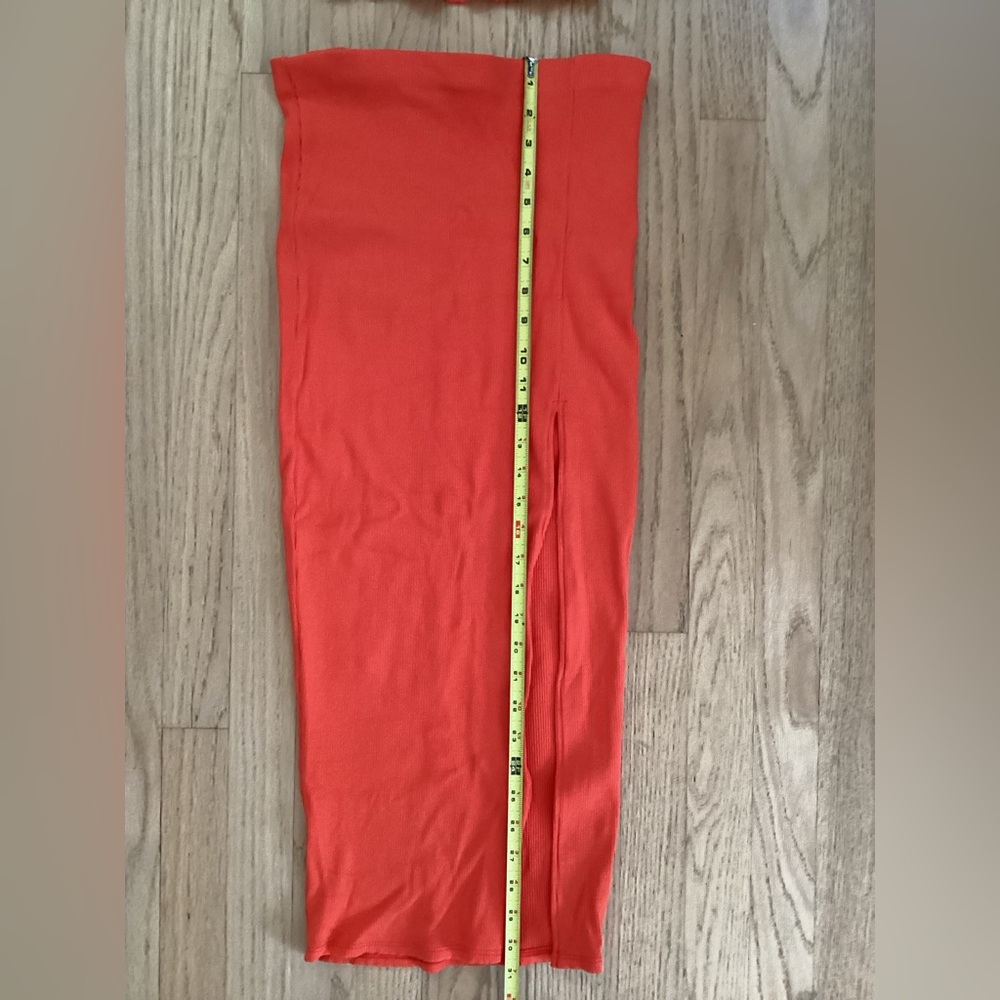 Lulu's Vibrant Orange Ribbed Set Size M - Picture 9 of 9